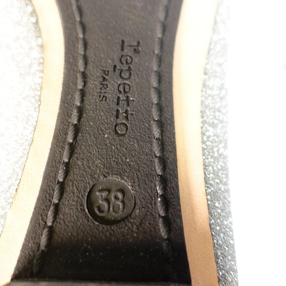 Repetto Women Size 38 Ballet Flat SINGLE SHOE LEFT 7 Glitter Amputee Silver $445 - Picture 9 of 10